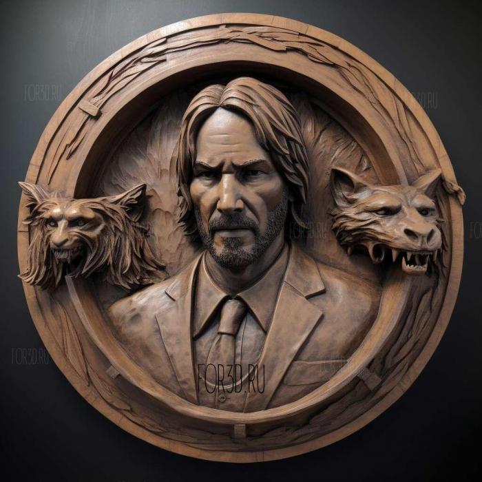 John Wick movie 2 stl model for CNC